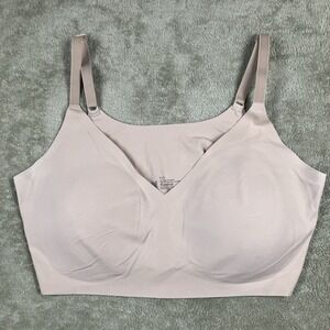 True and Co Body Scoop Neck Bra Wireless Taupe Beige  Neutral Size XL